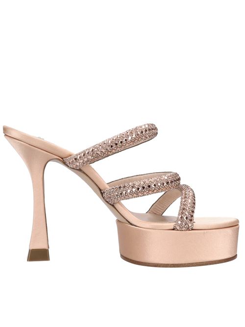 Mules in raso e strass CASADEI | 1M946W1001PESCA CHIARO